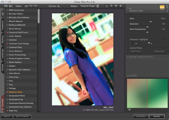 Screenshot ColorEfex